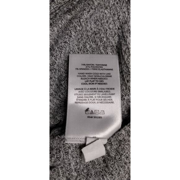 Express Women’s Gray Ribbed Oversized Dolman Sleeve Lightweight Sweater Size L - Picture 8 of 8